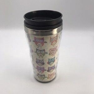 Tri Coastal Designs Jessica Flick Owl “Tweet Friends “ 16 Oz  Travel Mug